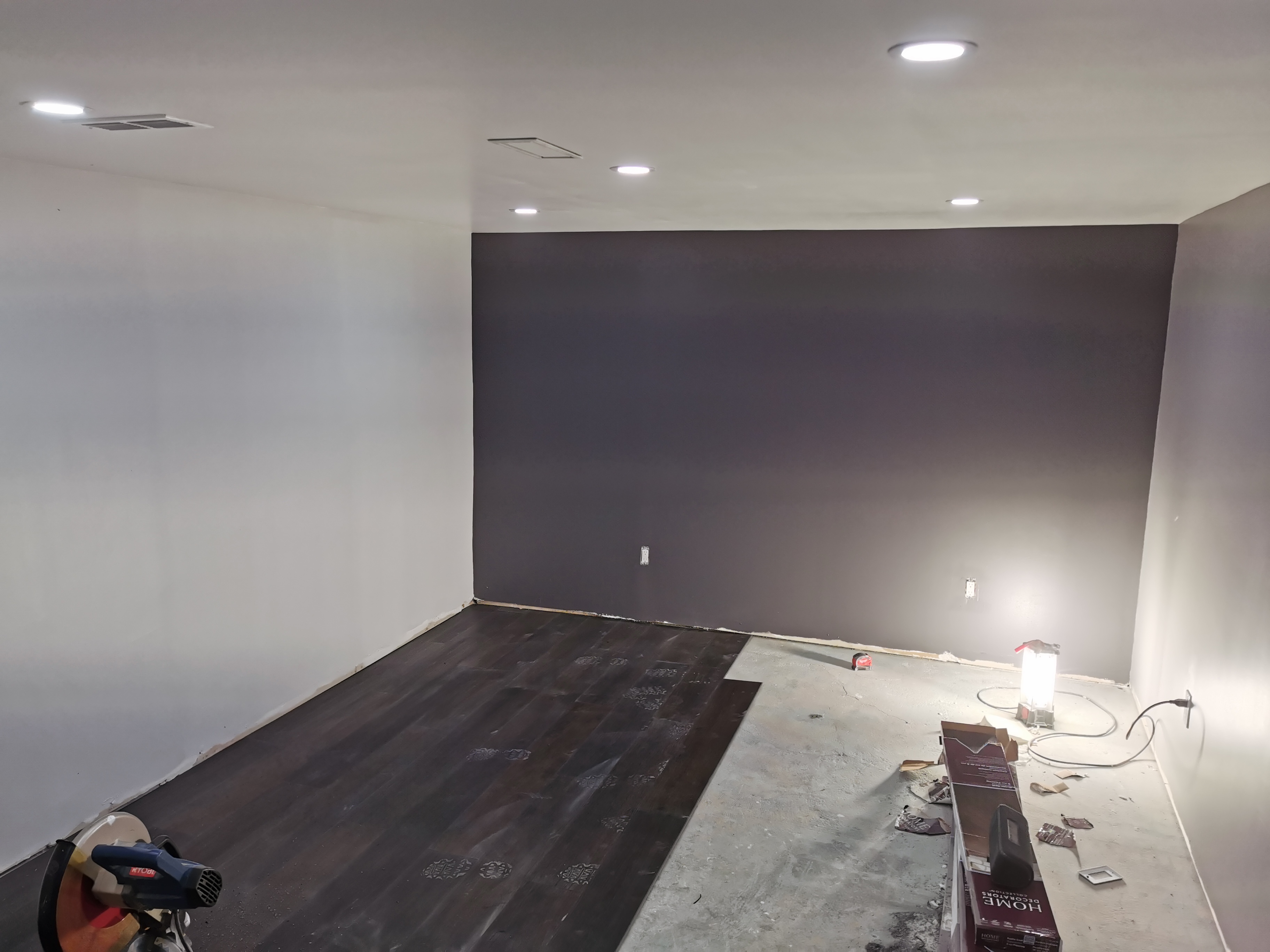 Here is an image of a flooring or stair renovation.