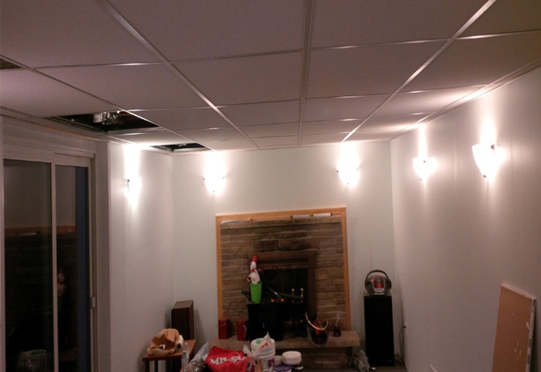 Here is an image of a renovations for walls flooring or ceiling repair.